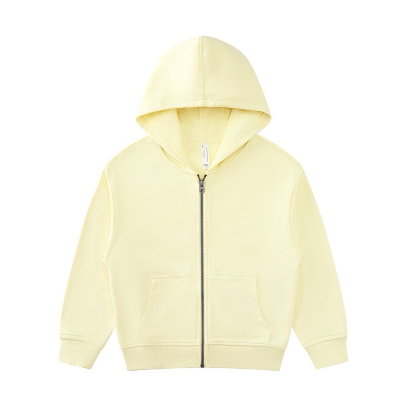 Felpa con cappuccio con cappuccio giallo limone