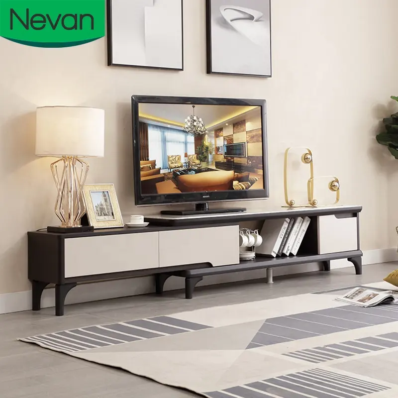 Nuovo salotto moderno semplice angolo mobile di legno mobili per la casa tv porta tv mobile immagini