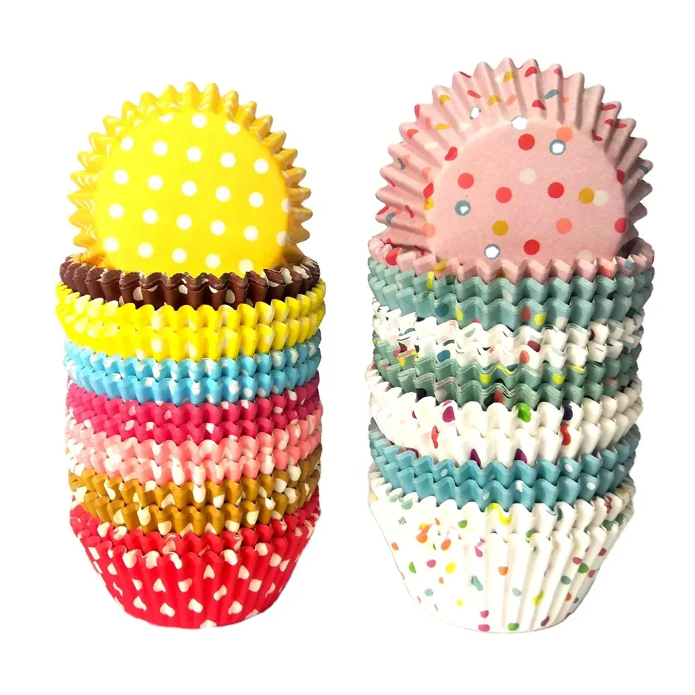 Custom disposable High Temperature Resistant grease proof food safe paper cupcake cases baking cake cups