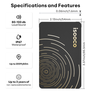 ISOOCO Smart GPS Tracker Localizador Color Display 1P 2P 3P 4P Key Finder para FindMy App Compatibilidade Smart GPS Tracker Locator - Product Image 4