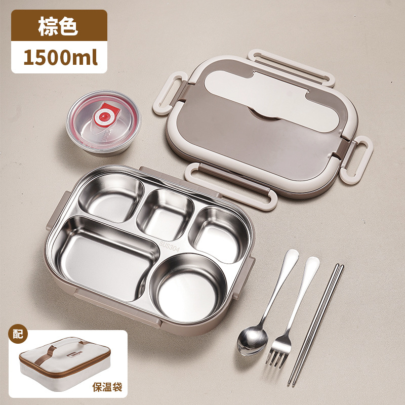 Small 5-compartment soup bowl + tableware + bag