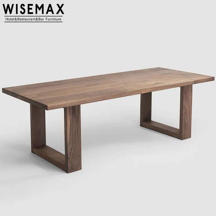 Mesa con forma de nogal de Sudamérica, mesa con borde vivo, mesa de losa de nogal para muebles, mesa de comedor de alta calidad