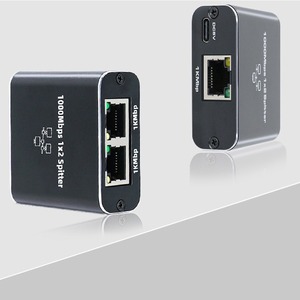 Distribuidor de red Gigabit 1 split 2 red RJ45 conector 1 split 2 Gigabit 1 entrada 2 salida distribuidor de red