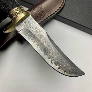 Làm bằng tay Damascus thép ngoài trời dao độ cứng cao đa chức năng cố định lưỡi cho tự vệ cắm trại sắc nét trái cây dao gỗ - Product Image 1