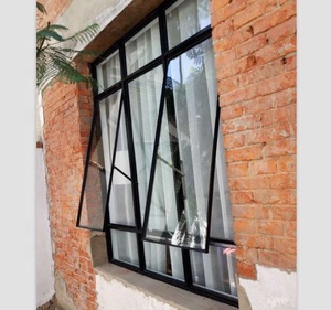 Ultra-schmaler Rahmen Stahl Top-Hung Fenster Markisen fenster doppelt verglast mit einfachem Design Feste offene wind dichte Funktion - Product Image 4