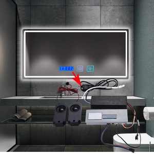 Sensor táctil interruptor de dos llaves pantalla lcd con pantalla de tiempo y temperatura pantalla espejo de luz y defogger de Control con conductor - Product Image 4