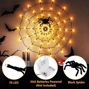 LEDハロウィンデコレーションライトスパイダーウェブストリングライト直径リモートコントロールバッテリーボックスパワードストリングライト - Product Image 5