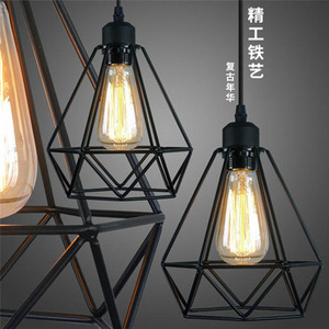 Custom Retro-<strong>style</strong> Iron Hexagonal Star Cage Lighting Fixtures Home Decoration Accessories Corridor LED <strong>Small</strong> Ceiling <strong>Lamps</strong> - Product Image 6
