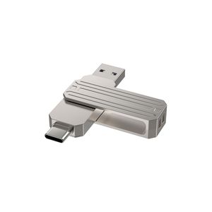 WiWU USB 3,2 Flash Drive Aleación de zinc Antioxidación Rotación de 360 ° 32 64 128 256GB Memoria Flash U Disco USB Tipo-C Interruptor de interfaz - Product Image 4