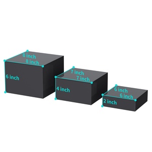 Đen Acrylic <span class=keywords><strong>Cube</strong></span> hiển thị làm tổ bảng với rỗng dưới Đứng tự chọn thực phẩm bảng cho khách sạn & nhà hàng nhà máy cung cấp - Product Image 3