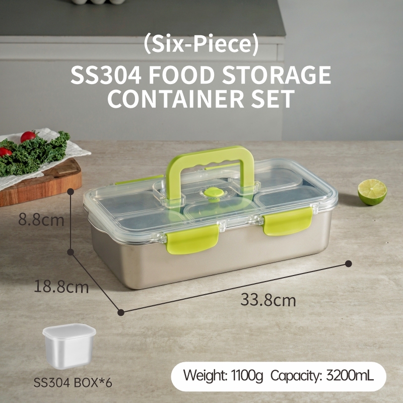 SS Outer+SUS304 Boxs*6 Inner/3200ml