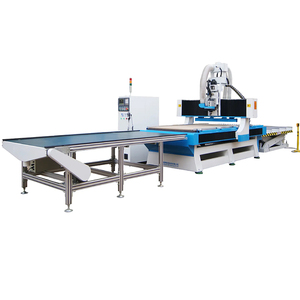 Línea de producción, enrutador CNC, trabajo en madera, máquina anidadora de carga y descarga automática para gabinete de muebles cnc - Product Image 1