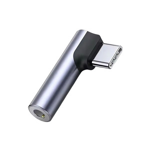 PSDA 3D için sağ açı tipi C 3.5mm Aux ses adaptörü alüminyum alaşım USB cep telefonu örgü için 3.5mm kulaklık jakı dönüştürücü - Product Image 1