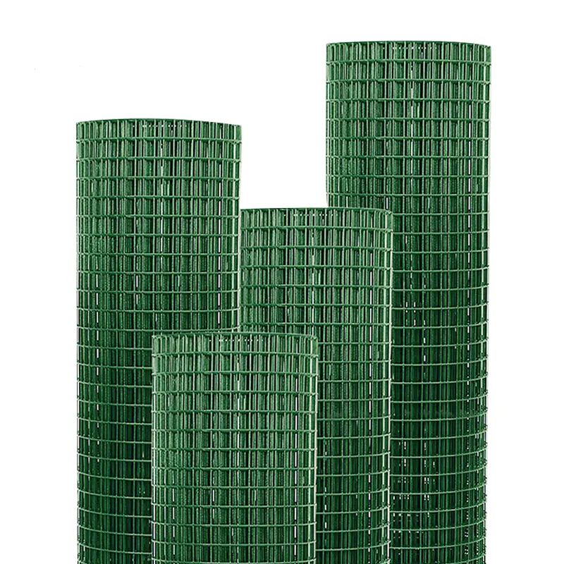 Mailles de fil à souder revêtues de PVC de haute qualité, 4x4 vert, clôture de jardin