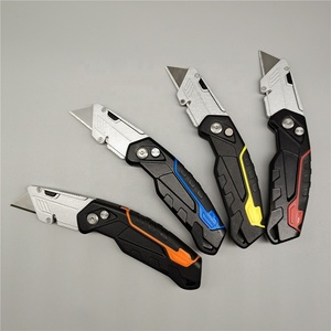 Hợp Kim Nhôm Retractable Tiện Ích An Toàn Heavy Duty Tiện Ích Dao <span class=keywords><strong>Cutter</strong></span> Set Với 3 Cái Thay Thế T Phong Cách Blade - Product Image 4
