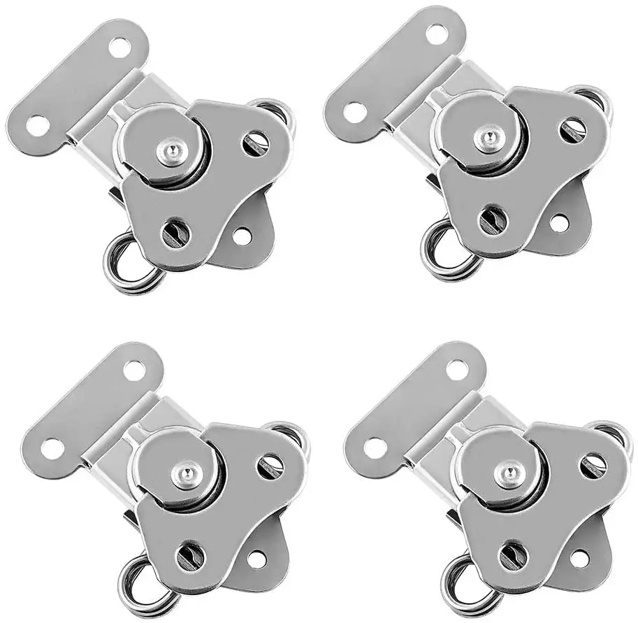 OEM ODM Metall prägung 304 Edelstahl Twist Latch mit Keeper und Spring Butterfly Draw Latch für Case Box