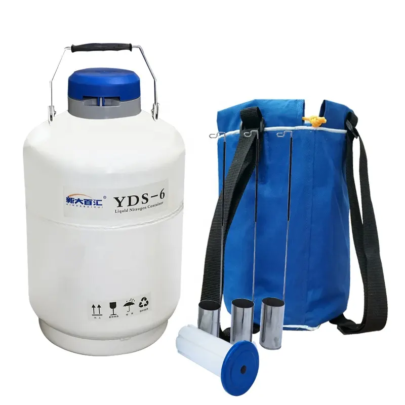 냉동 장비 ln2 수 YDS 6 생물 샘플 액체 질소 탱크 IVF 클리닉 셀 저온 저장