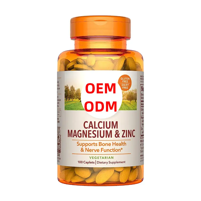 Премиум витамины без глютена 3-в-1 кальция магния цинковые капсулы поддерживают крепкие костные мышцы нервов и иммунное здоровье