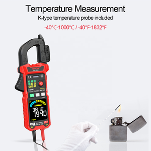 GVDA-multímetro Digital inteligente RMS, medidor de temperatura de corriente de entrada de voltaje, NCV, CC, CA, rango automático de 6000 recuentos - Product Image 5