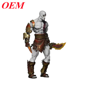 ファン商品18cm PVC God of War Kratosビデオゲーム像アクションフィギュア2Dデザインに基づくOEM製造 - Product Image 4