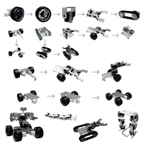 Kit per braccio funzionale Kit educativo per la programmazione di blocchi di costruzione in metallo versione telaio per auto MA2001 Kit di robotica