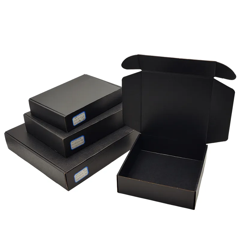 20 x20x6cm נייר שחור תיבת משלוח מהיר תיבת אריזה תיבת דואר גלי דואר סיטונאי עבור מקרי טלפון ניידים