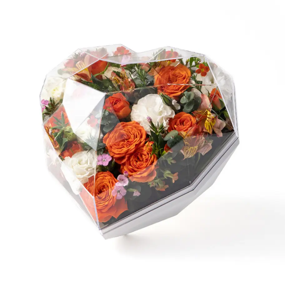 Lüks sevgililer günü karton çiçekçi kutuları toptan çiçek kutusu hediye