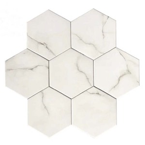 Hình Lục Giác Mộc Mạc Dài Ceremic Brass Sàn Ngoài Trời Tường Backsplash Gỗ GạCh Xanh Hải Quân Terrazzo Inlay - Product Image 4