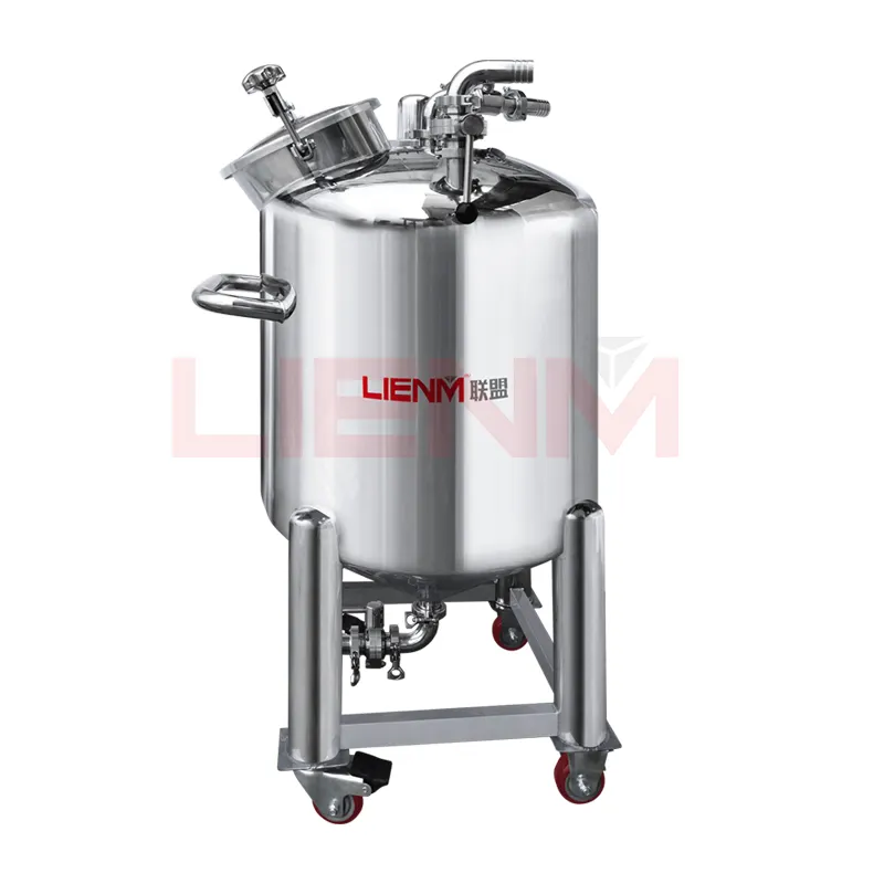 LIENM Mix Tank Liquid Stainless Steel Double Jacketed Mixing Tank 1500 Liter Mixing Tank