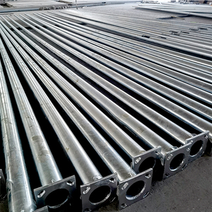 Cổ điển 6M 12 M hình bát giác dẫn ánh sáng đường phố cực nhúng nóng mạ kẽm của nhà sản xuất đèn bài viết 12 mét ánh sáng đường phố cực biểu ngữ - Product Image 1