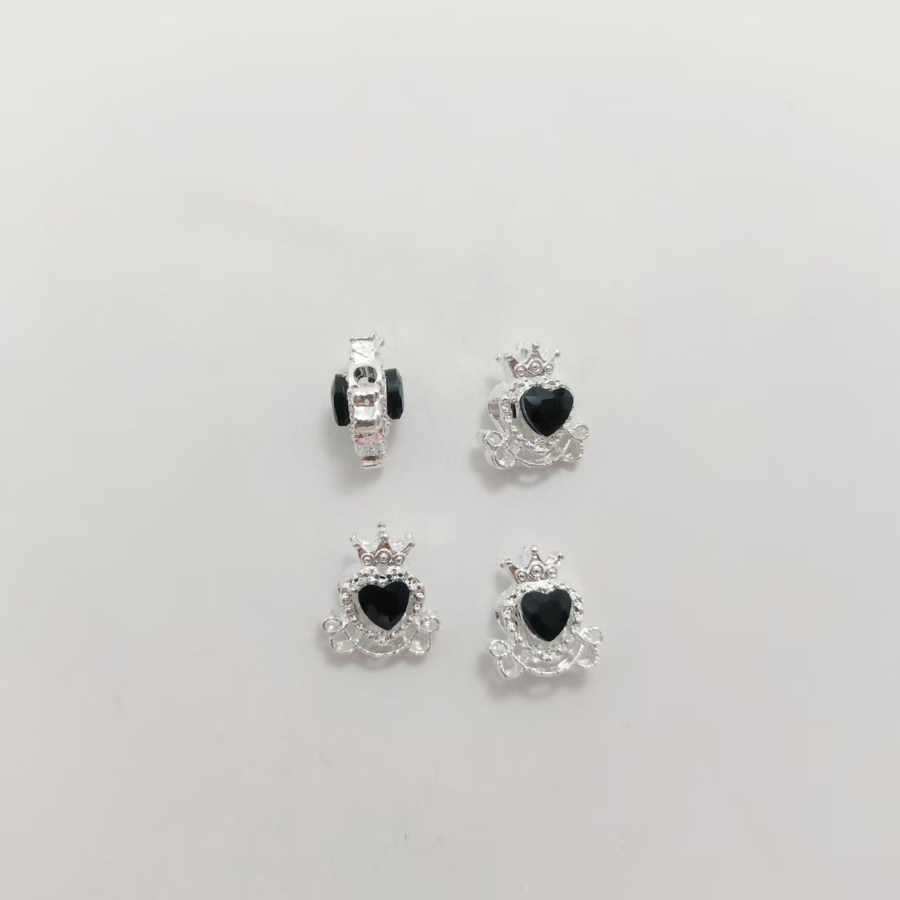 Silver-plated black diamond