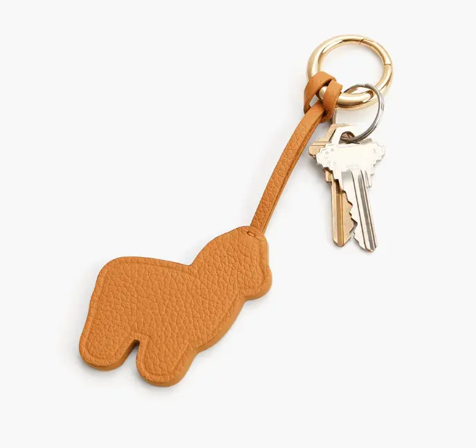 Sac personnalisé étiquette de charme luxe designer en cuir porte-clés en cuir pu porte-clés animal pour les filles