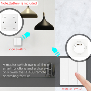 Plastik anahtar basmalı düğme anahtarı MOES duvar Wifi akıllı anahtar - Product Image 6