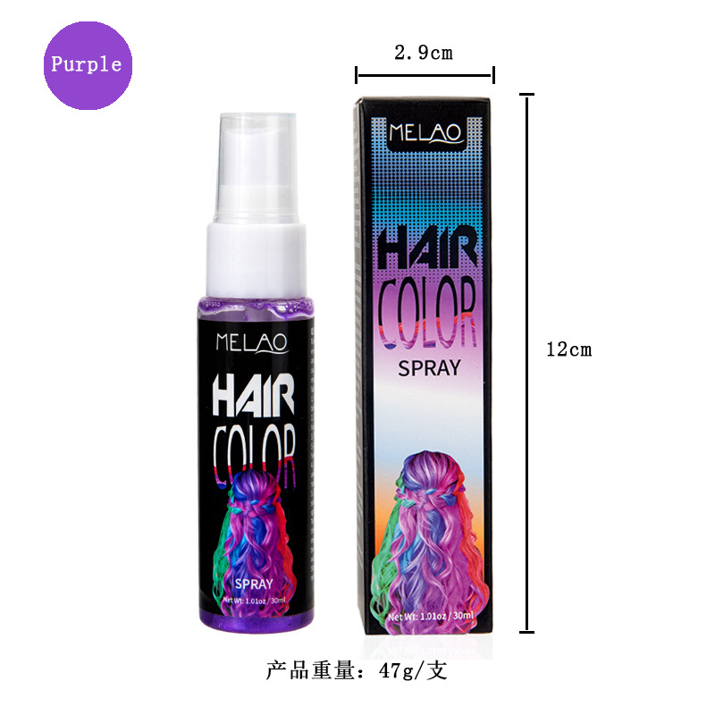 30ml charm purple disposable hair dye spray