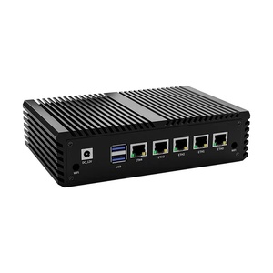 Mikrotik 5X 2.5g Ethernet Fanless Mini Router PC for Proxmox VE Firewall Soft Industrial Mini <strong>Computer</strong> DDR4 RAM US/CN/EU Plugs