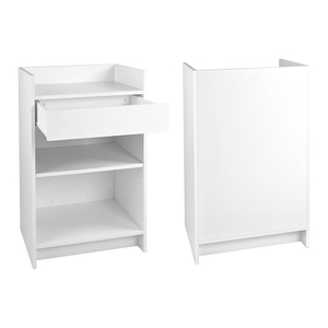 零售展示收银台木制柜台，带抽屉商业小型收银台接待处 - Product Image 3