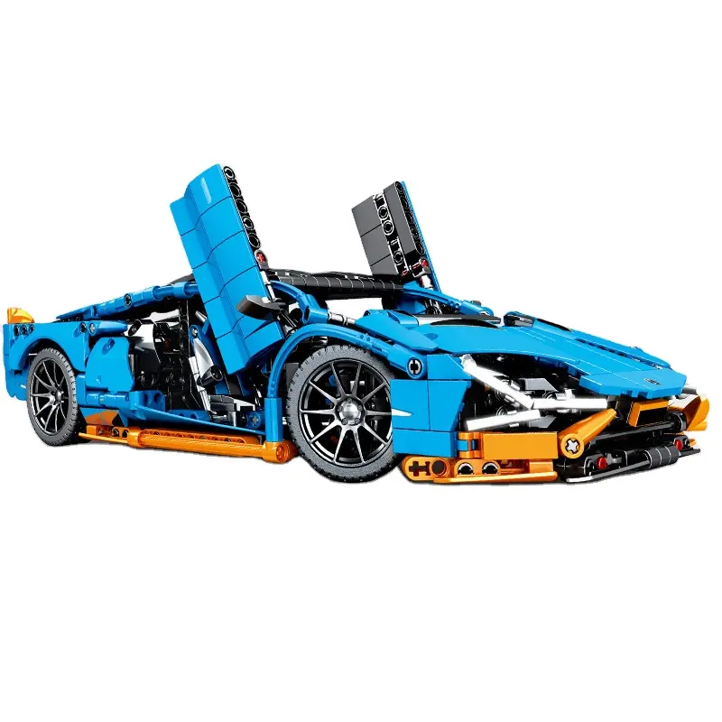 Senbo 701592 serie Mechanical Storm bloques de construcción de automóviles deportivos Blue Star Warrior eléctricos modificados para ensamblar Juguetes