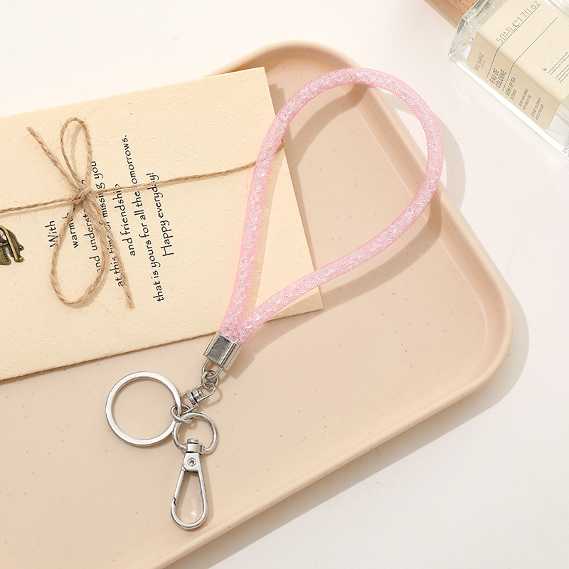 K3434 ห่วงตาข่ายเจาะหัก จี้เชือก แผ่นหัวเข็มขัด สีชมพู