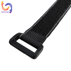 Bridas de nailon antiestáticas duraderas y fuertes reutilizables de Color con logotipo personalizado con hebilla de plástico, correas de gancho autoadhesivas - Product Image 6