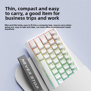 Eweadn F61 61-Key Pbt Bàn Phím Không Dây Với LED Backlit Ba-Chế Độ (Bluetooth 5.0 2.4G USB) Văn Phòng Di Động Điều Kiện Mới - Product Image 4