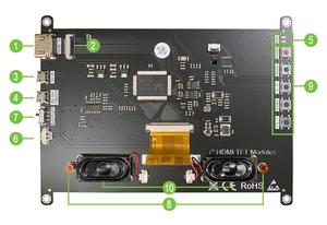 Produttore di fabbrica 1024x600 Display LCD piccolo mini Touch Screen lampone Pi 7 pollici Touchscreen Monitor