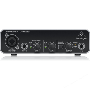 Behringer UMC22 Interfaccia Audio USB 2x2 per Audiofili con Preamplificatore Microfonico Midas Scheda Audio - Product Image 1