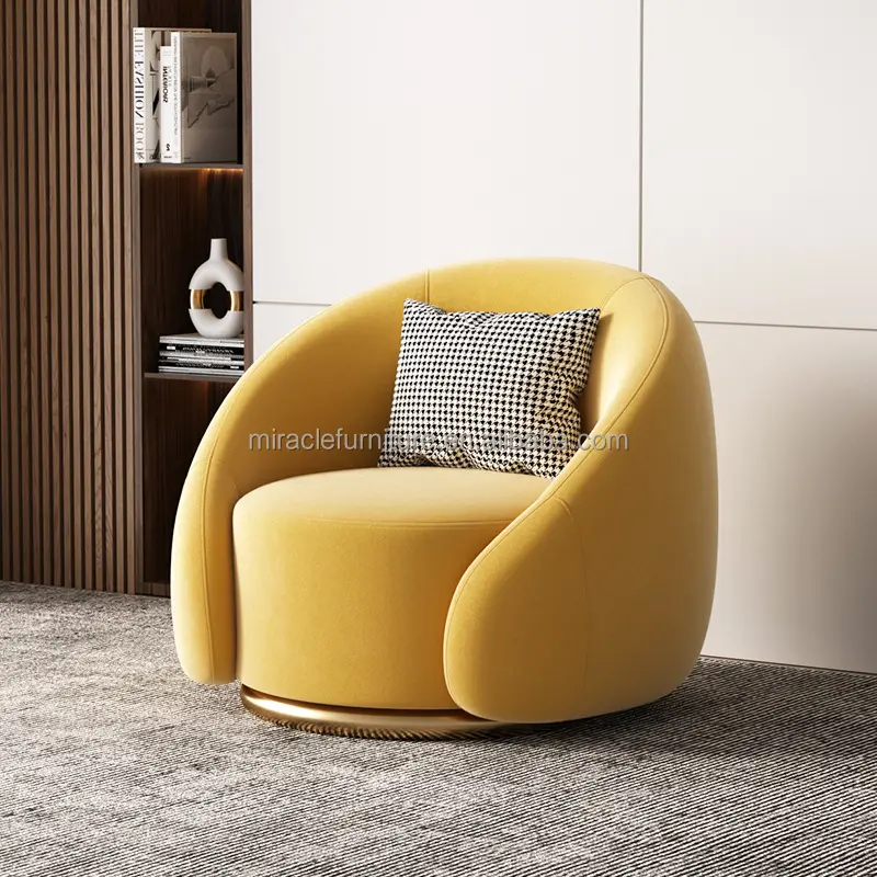 Nordic Luxury Modern Design Fabric Leisure Chair Living Room Chair Furniture Swivel chair