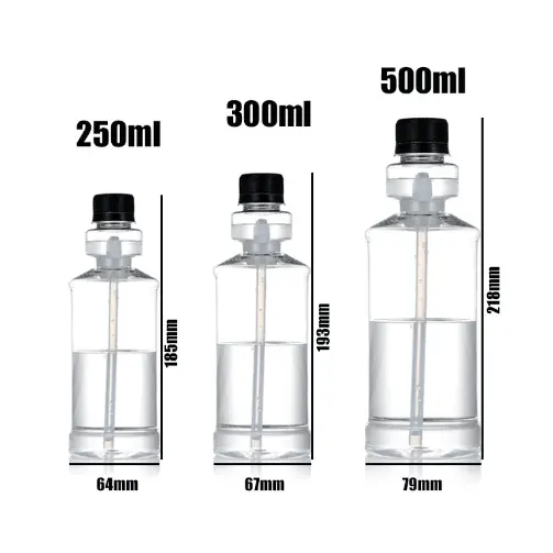 Vuoto 80ml 250ml 300 ml 500ml pet travel portatile igiene orale lavaggio bocca pulizia imballaggio contenitore bottiglia di plastica collutorio