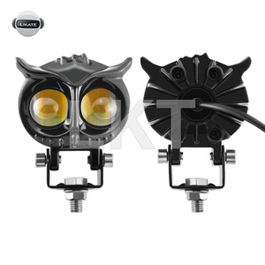 Lkt ไฟ LED สำหรับรถจักรยานยนต์สปอตไลท์ LED สีเหลืองสีขาวดีไซน์ใหม่ไฟตัดหมอก