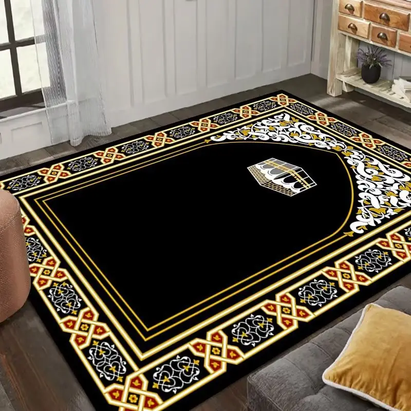 CCY 80*120cm Adults Raschel Islamic Prayer Mats Elite Thick Islamic Praying Rugs Soft Velvet Cushion Ramadhan Gift