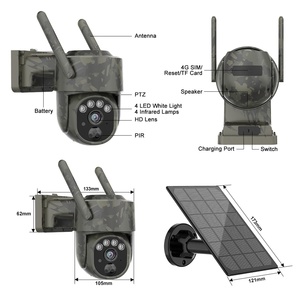 หลอดไฟโซลาร์เซลล์ PTZ 4G, กล้องวงจรปิดสำหรับล่าสัตว์360องศาในร่มกลางแจ้งกล้อง IP ตรวจสอบสัตว์ป่าสำหรับคืนวัน - Product Image 5