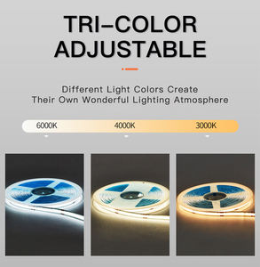 2年保証デュアルカラー温度COB LEDストリップライト560 LED 24V 100ft CCT 3000K + 6500k - Product Image 5