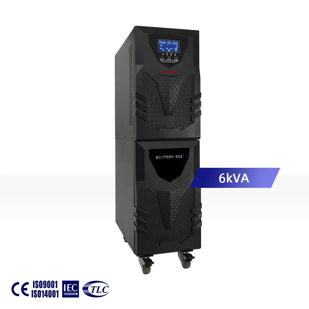 One Phase Input One Phase Output 6KVA 6KW High Frequency Online UPS Pure Sine Wave UPS
