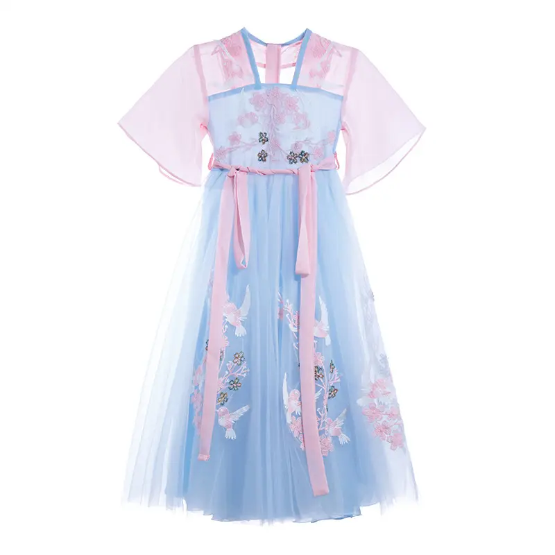 女の子ハンフーTradicional Kleid Kid Anak Vestidoドレス中国の伝統的な衣装妖精の女の子子供のためのハンフー